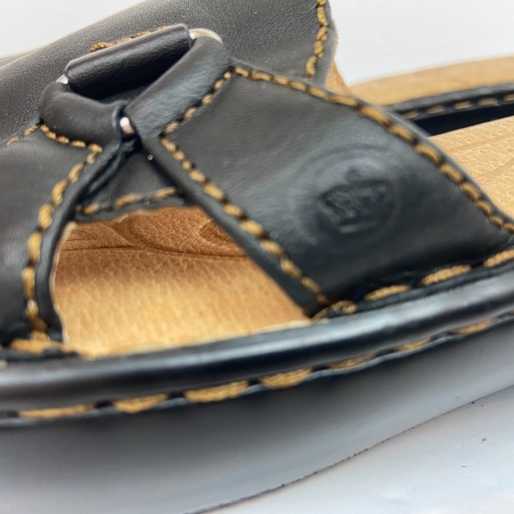 NWOT BORN Brown Leather Slip On Mules Sz 10 M/ W - Picture 4 of 8